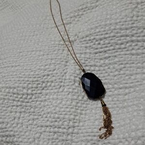 Elegant Navy Blue Pendant Necklace